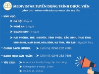 TUYỂN DỤNG TRÌNH DƯỢC VIÊN NHIỀU KINH NGHIỆM - CƠ CHẾ CỰC HẤP DẪN - HỖ TRỢ BÁN HÀNG CỰC TỐT