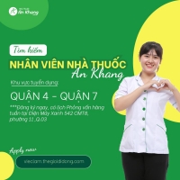 Tuyển dụng việc làm Nhân viên Tư vấn bán hàng Nhà thuốc An Khang